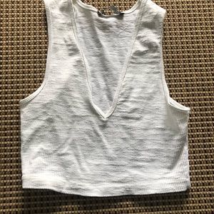 Zara ribbed cropped tank top